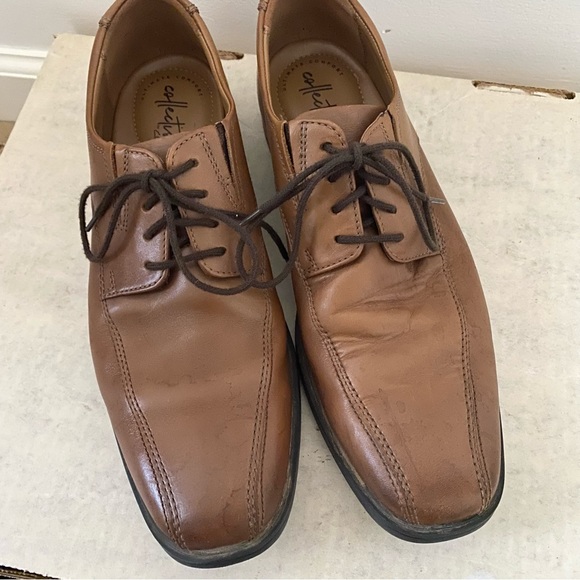 Clarks Other - Clark's Tilden Walk Oxford Sneakers‎ Leather Lace-up Men's Size 8.5 Dark Tan